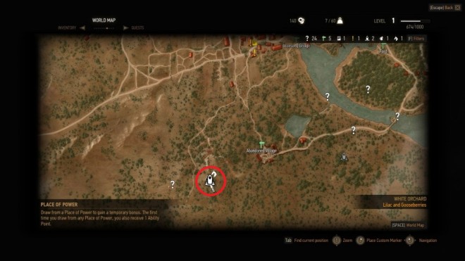 TW3 Abandoned Village Place of Power Map